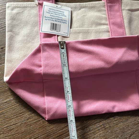 Trader Joe’s Mini Pastel Canvas Tote Bag - Picture 5 of 6